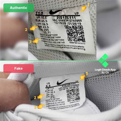 how to tell real nike from fake|nike legit check code.